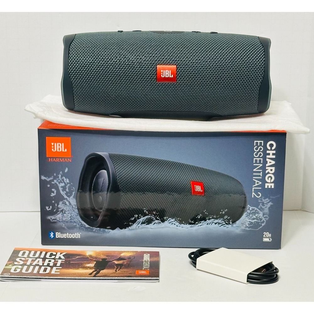 JBL Charge Essential 2 Portable Waterproof Bluetooth Speaker Black Open Box